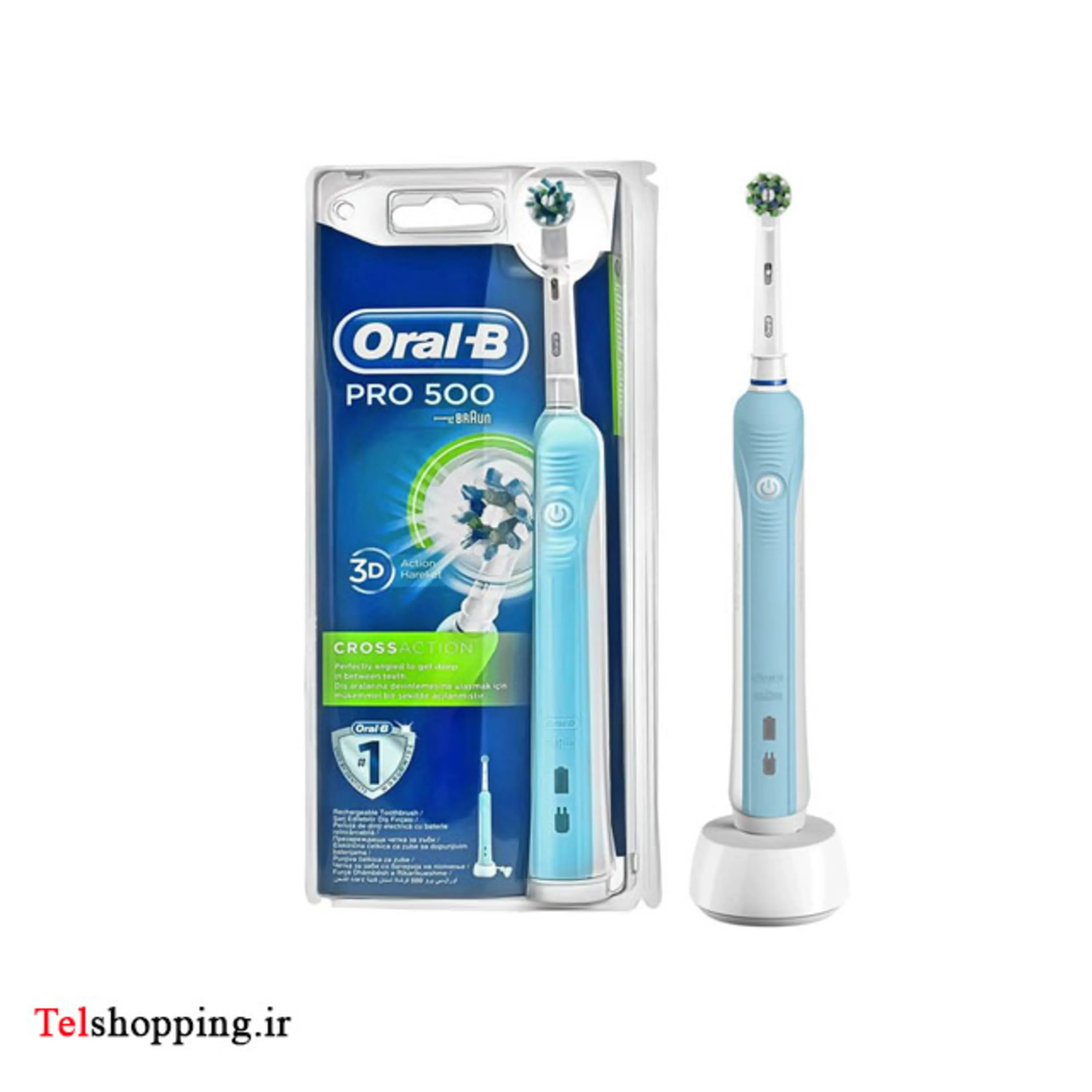 مسواک برقی اورال بی مدل PRO 500 Cross Action 3D